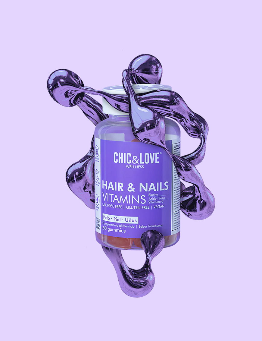 Hair & Nails Gummies con 5000 MCG de Biótica Chic & Love